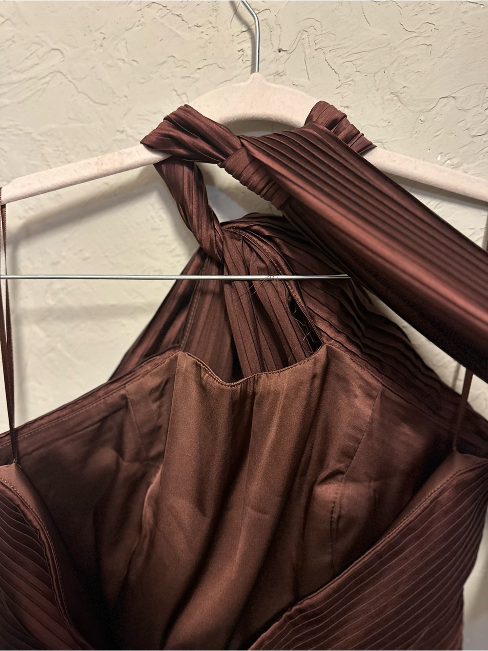 Brown Midi Length Cocktail Dress - size 8 - Picture 3 of 8